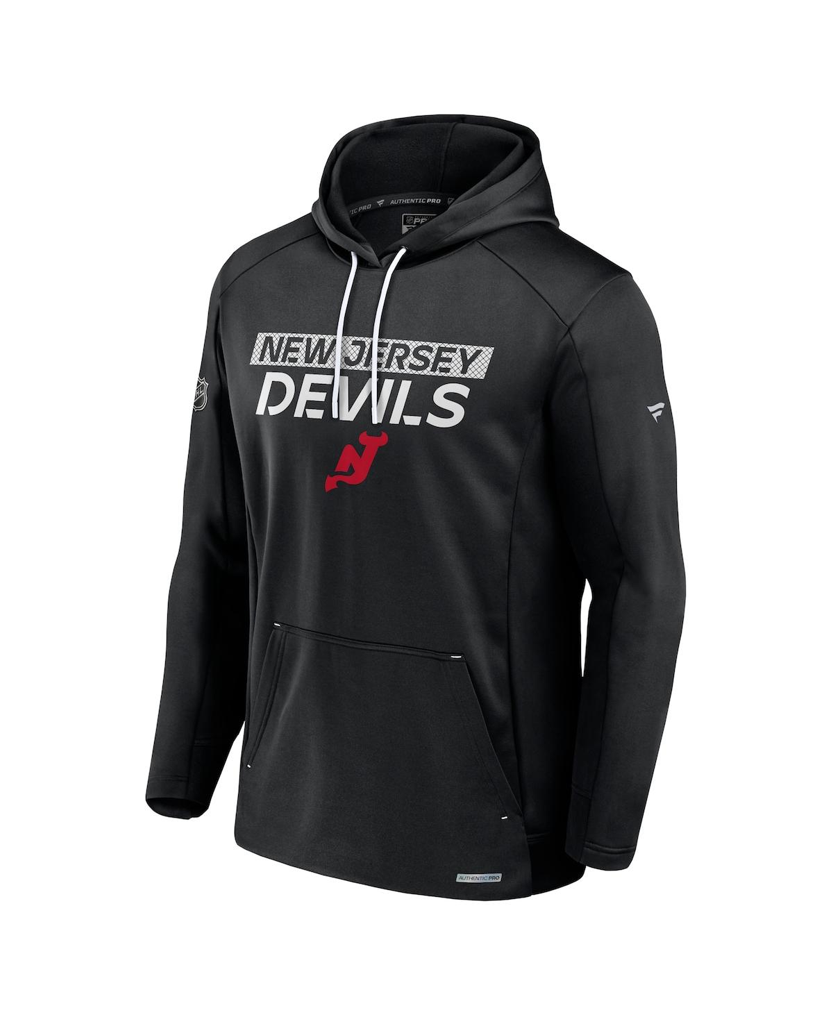 Fanatics Men's Black New Jersey Devils Big Tall Authentic Pro Pullover Hoodie In Black