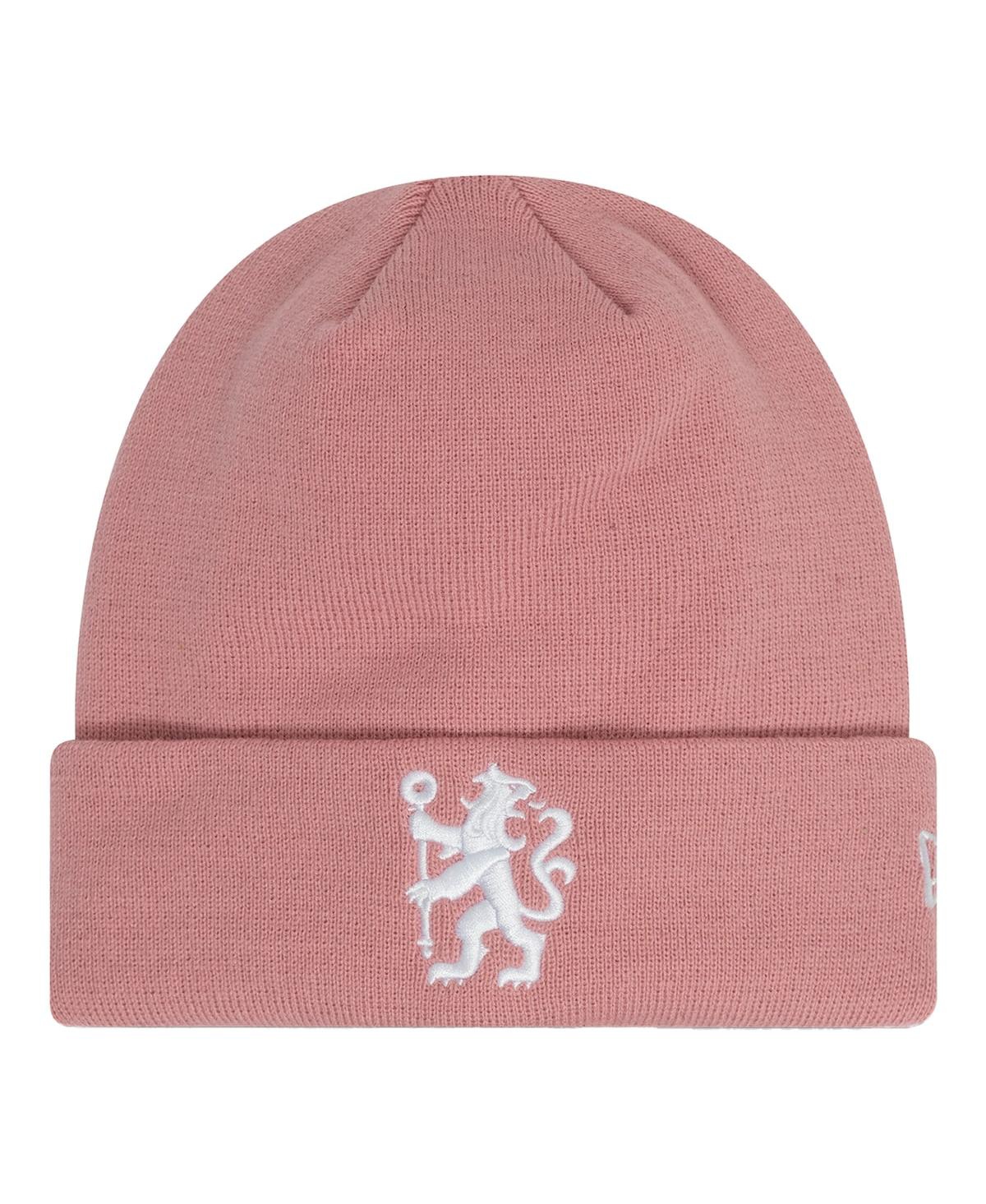 NEW ERA MEN'S PINK CHELSEA SEASONAL CUFFED KNIT HAT 