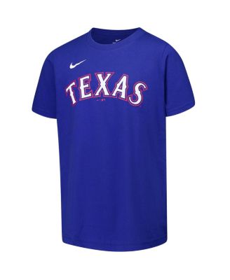 Big Boys and Girls Evan Carter Royal Texas Rangers Name Number T-Shirt