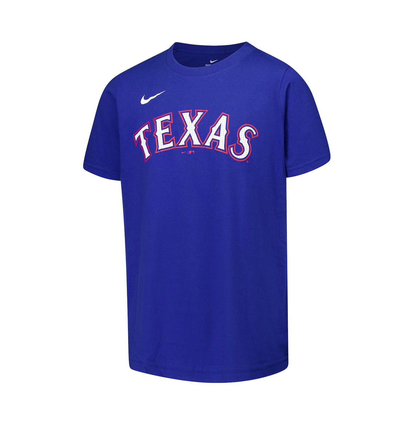 Детская футболка Nike Evan Carter Royal Texas Rangers Name & Number — фото 2