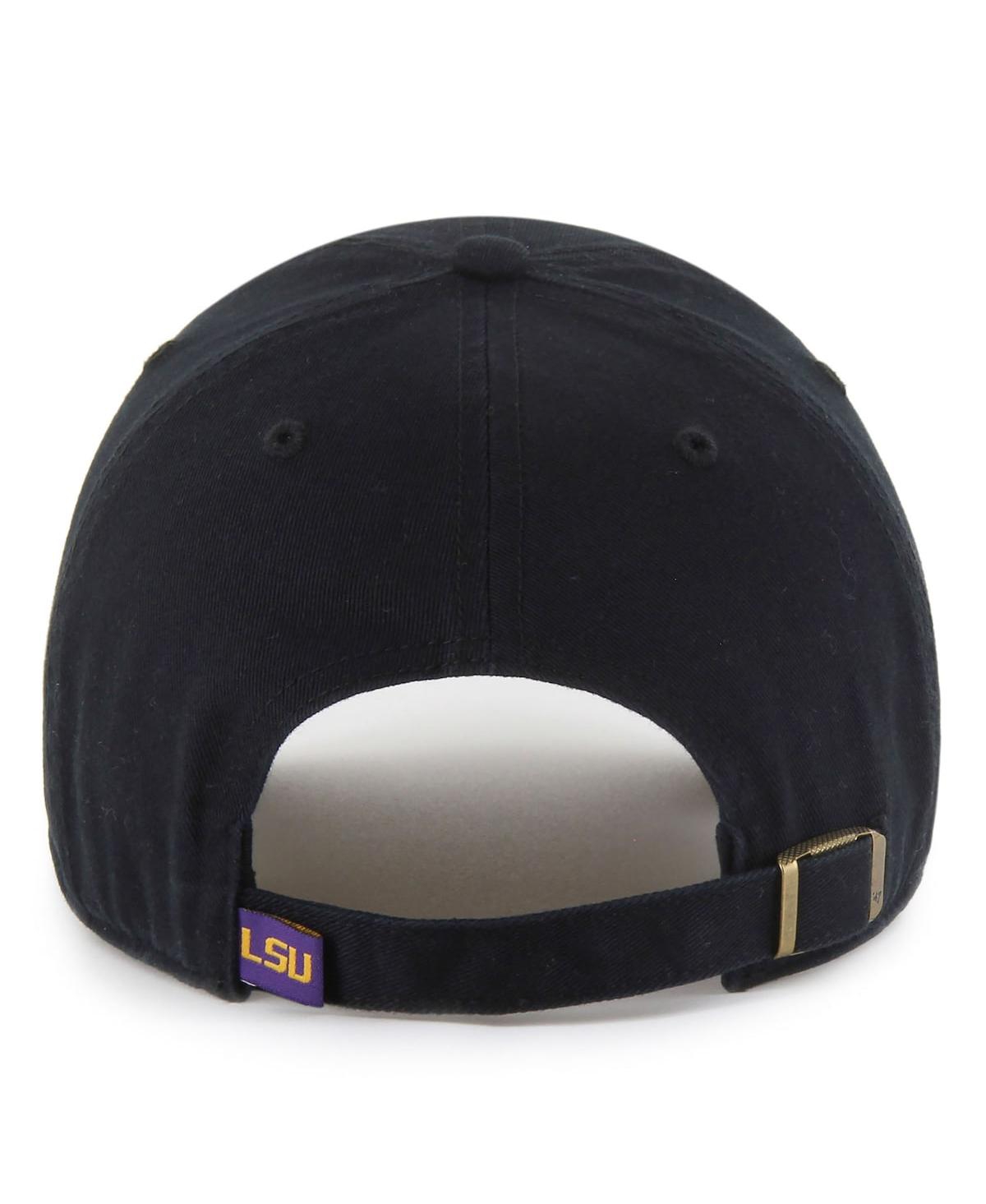 47 Brand Men's Black Lsu Tigers Clean Up Adjustable Hat In Black