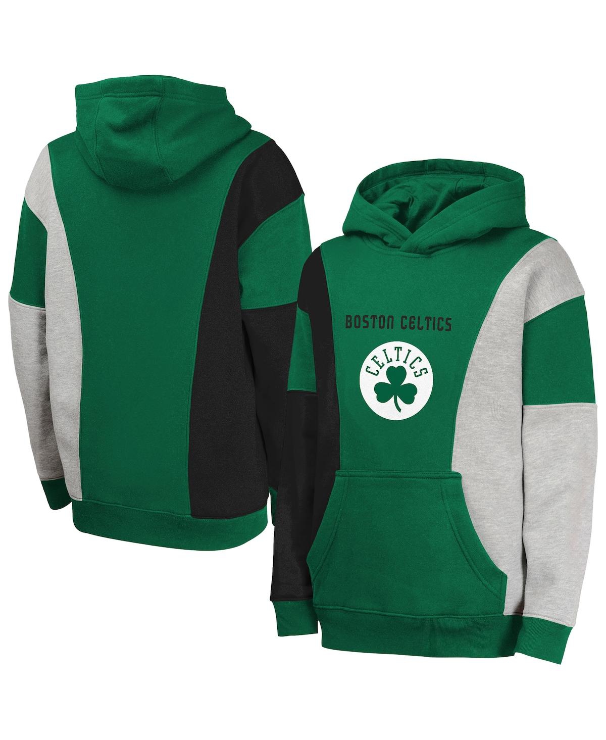 Outerstuff Big Boys And Girls Green Boston Celtics Ace In The Hole Pullover Hoodie In Green