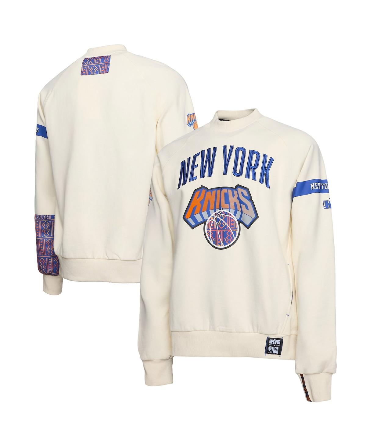 X Nba Men's Cream New York Knicks Culture Hoops Collection Premium Pullover Sweatshirt - Cream