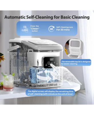 26Lbs, Countertop Ice Maker, Self-Cleaning, Bullet Ice, Digital Screen, 9 Cubes in 6 Mins