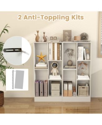 41 Inches 5-Cube Floor Bookcase with 2 Anti-Tipping Kits