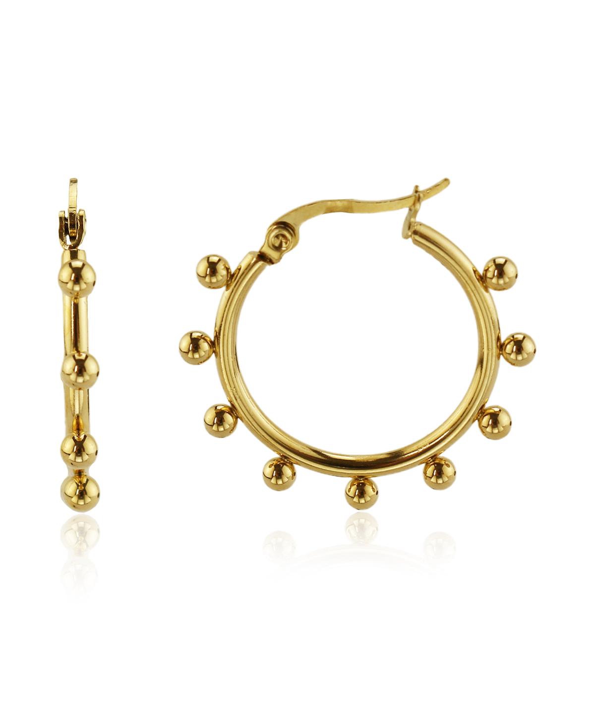 Bubble Hoop Earring in Stainless Steel - Gold