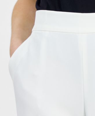 Women's Crepe Two-Button Jacket & Pull-On Pantsuit Set, Regular & Petite