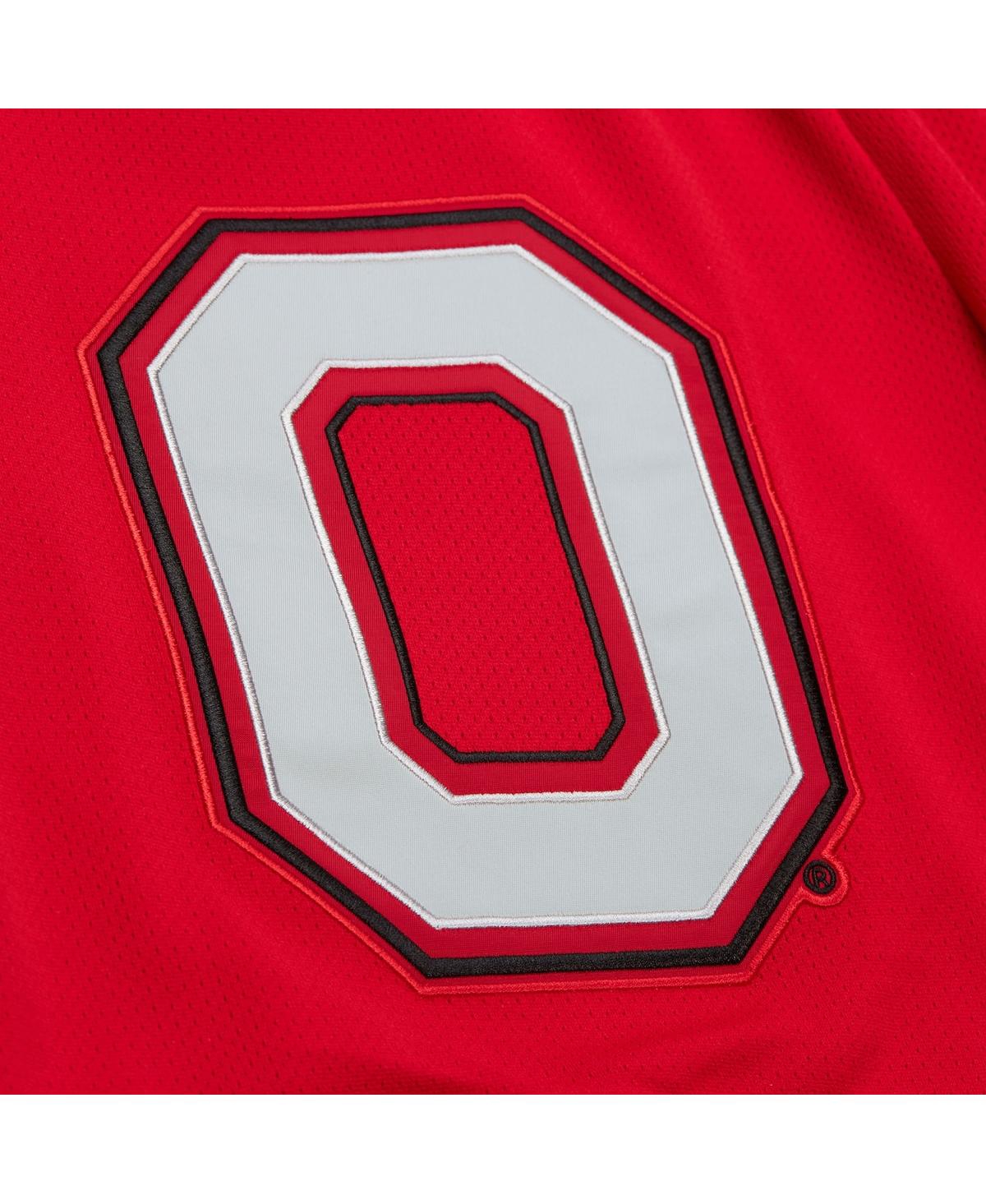 Mitchell & Ness Scarlet Ohio State Buckeyes Team Origins Mesh Shorts In Scarlet