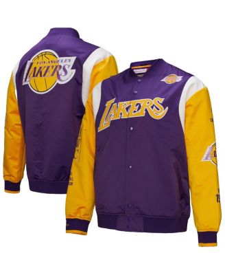 Mitchell & Ness - Men's and Women's Purple Los Angeles Lakers Vintage Team Origins Satin Full-snap Jacket