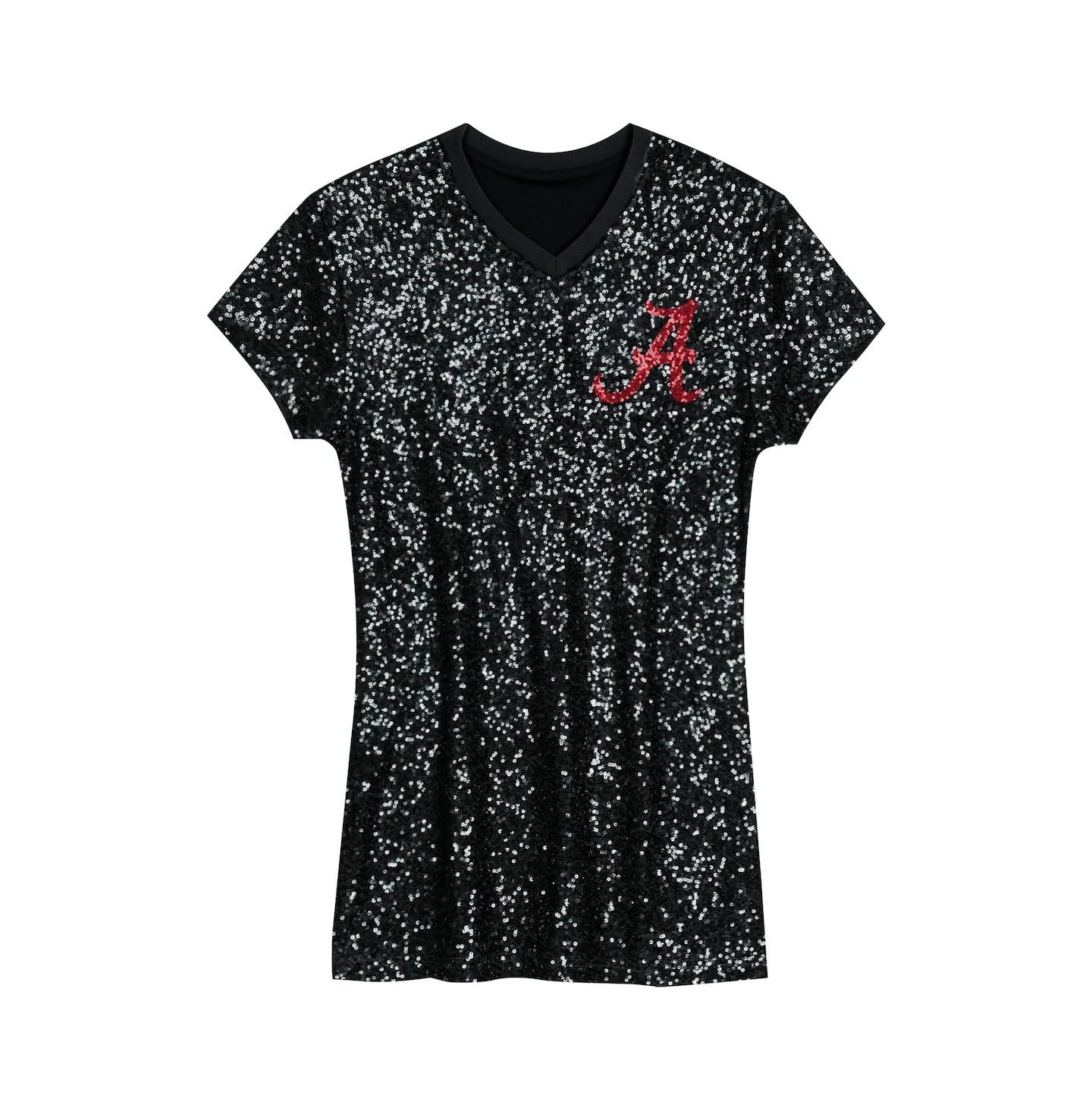 Детское платье Outerstuff Preschool Black Alabama Crimson Tide Sequin V-neck — фото 2