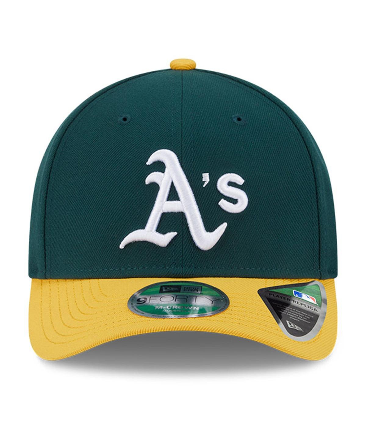 NEW ERA MEN'S GREEN/GOLD ATHLETICS PLAYER REPLICA 9FORTY ADJUSTABLE HAT 
