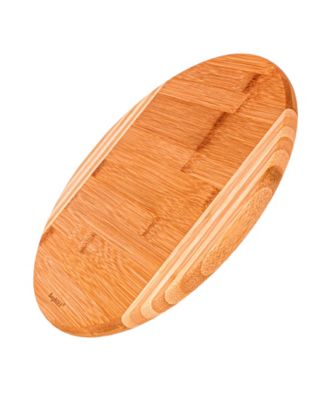 Bamboo Round Cutting Board, Striped