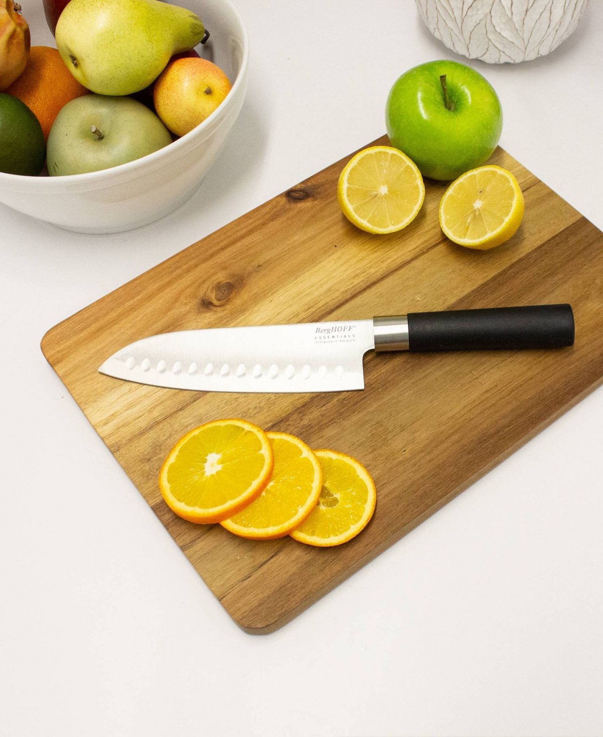 Berghoff Dina Codon 6.75" Scalloped Santoku Knife In Black