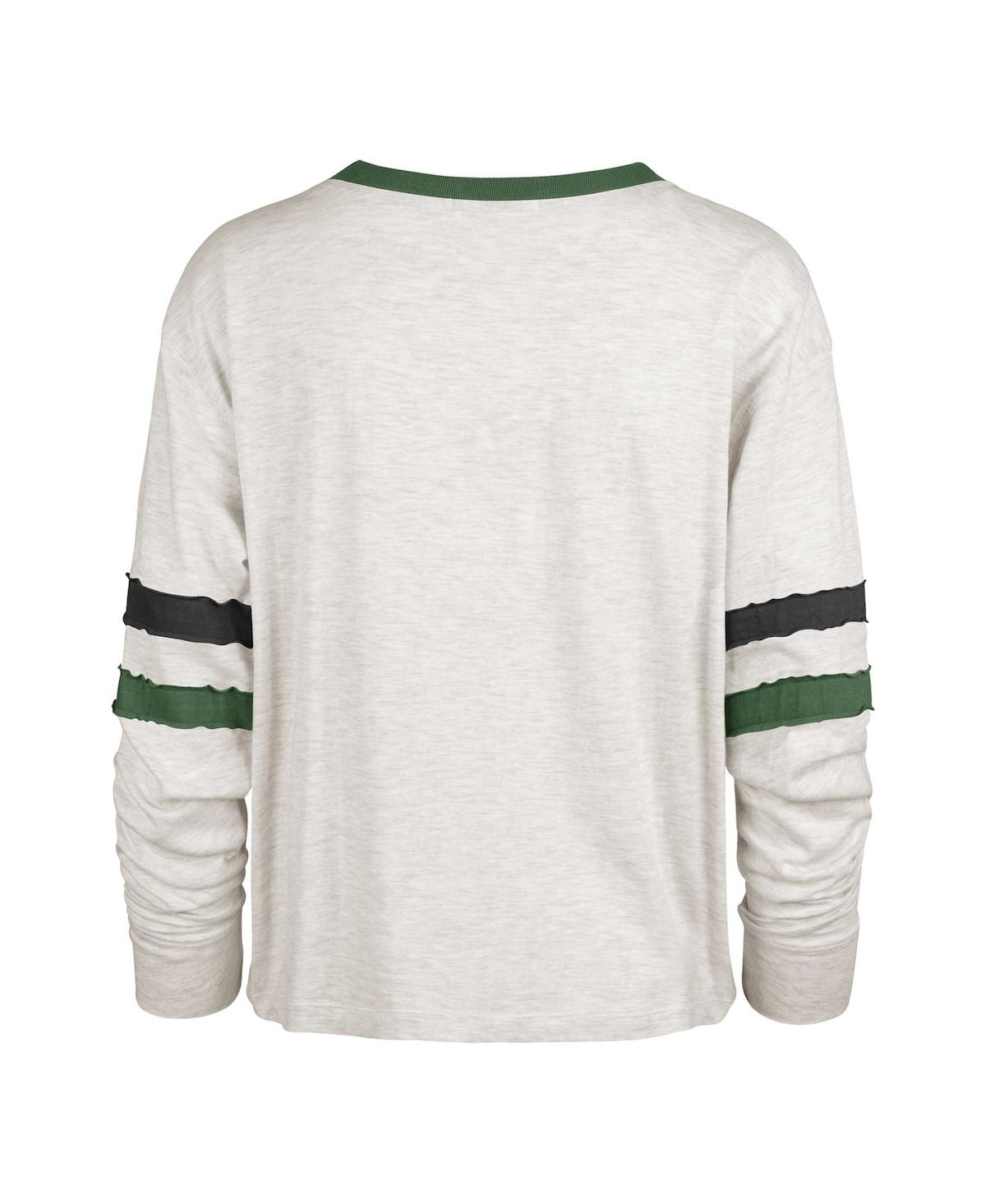 47 Brand Women's Oatmeal Michigan State Spartans Vault All Class Lena Long Sleeve T-shirt In Oatmeal