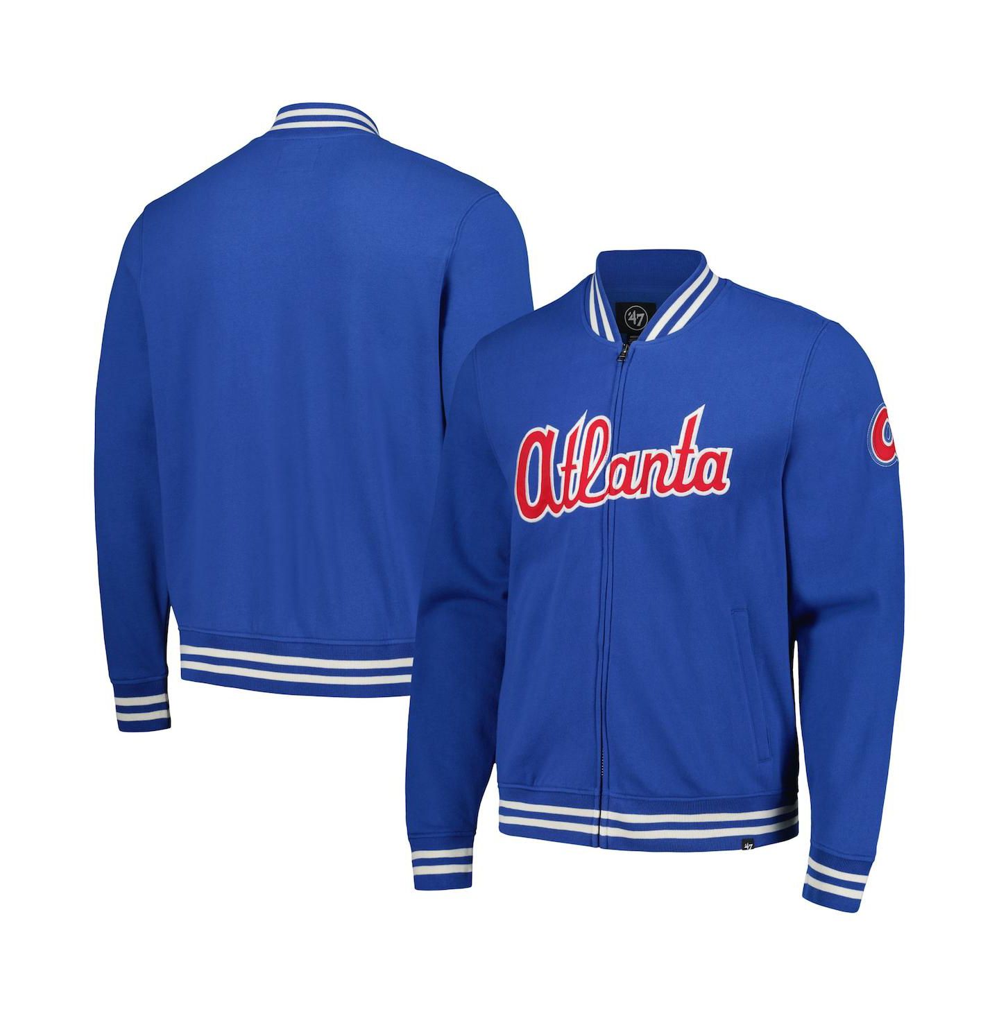 Мужские куртки '47 Brand Royal Atlanta Braves Pack Pro Camden Full-Zip Track — фото 1