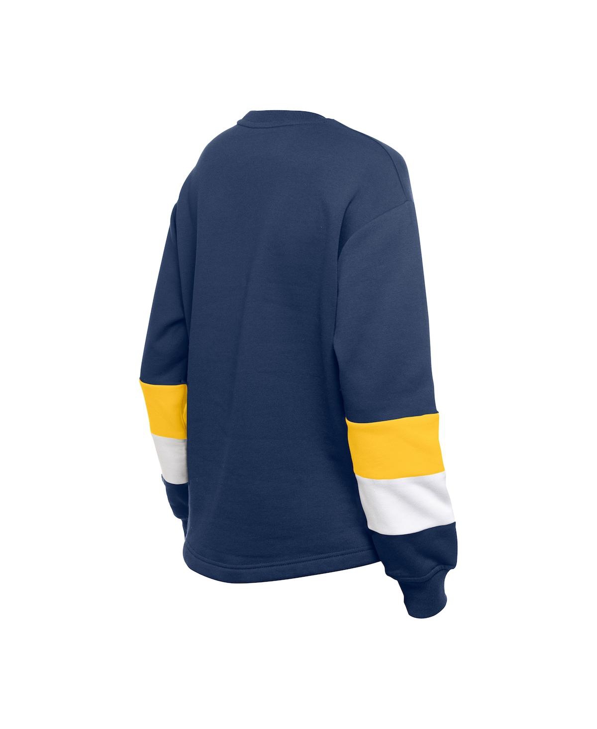 NEW ERA WOMEN'S NAVY MILWAUKEE BREWERS GAME DAY COLOR PULLOVER SWEATSHIRT 