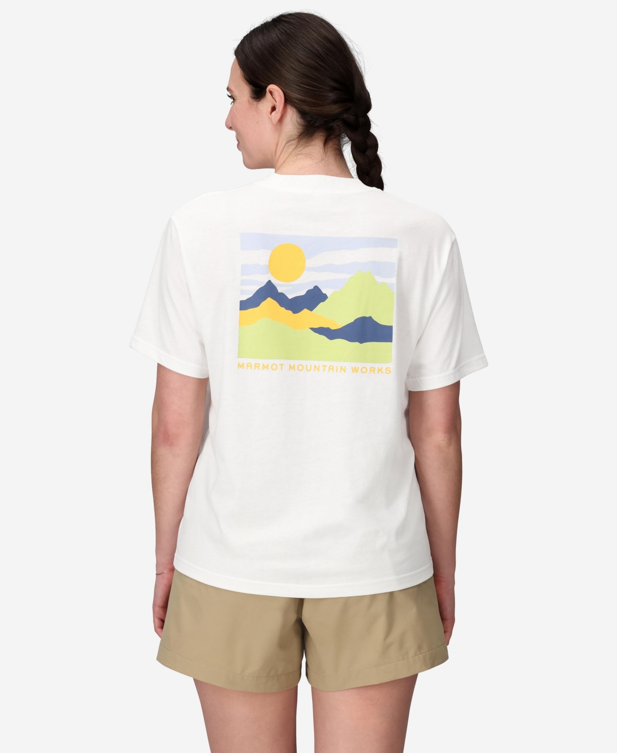 Marmot Women's Mmw Sunset Short Sleeve Rib Collar T-shirts In White