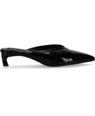 Tessa Onix Black Leather Mules