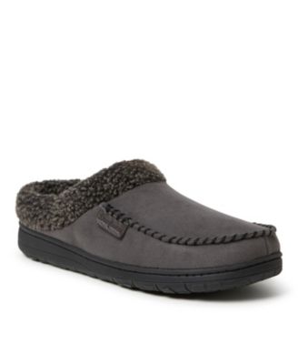Men's Microsuede Moccasin Toe House Shoe Clog Slipper
