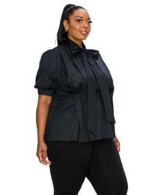 Plus Size Ashlyn Ribbon Blouse