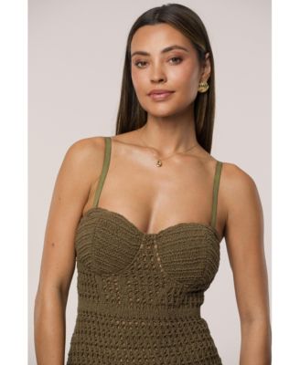 Women's Deep Sea Crochet Maxi Dress