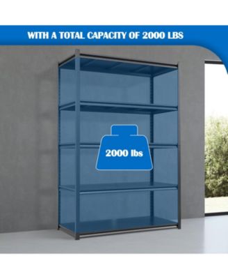 72"H  5 Tier Metal Shelves for Storage Garage Shelving 2000LBS Heavy Duty Storage Shelves Adjustable Garage Shelf Industrial Shelving Unit Storage Utility Rack,47.2"W23.6"D72"H,Black