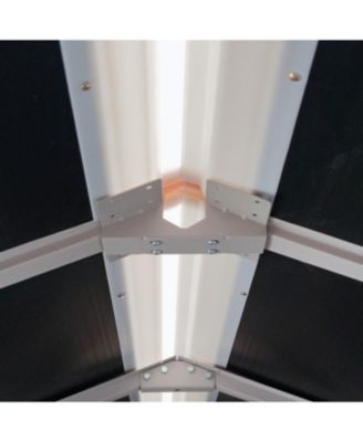 Streamdale 8x4ft Resin Garden Shed, Outdoor storage for tools, bikes, trash, Lockable door, Black