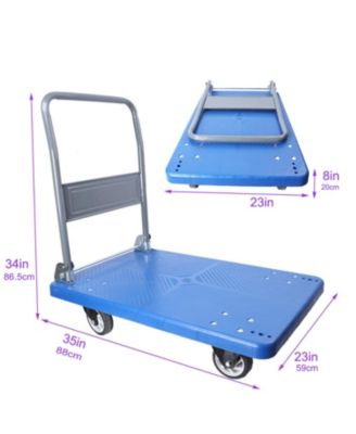 Heavy-Duty Foldable Hand Truck Dolly with Upgraded Push Cart Design and 660 lbs Capacity