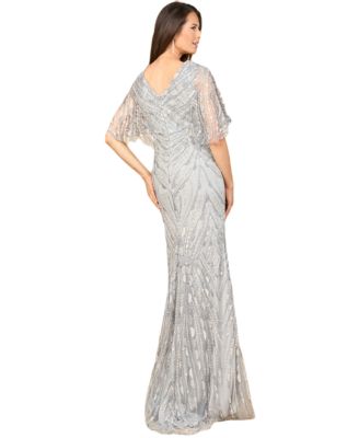 Women's Cape Sleeve Mermaid Gown