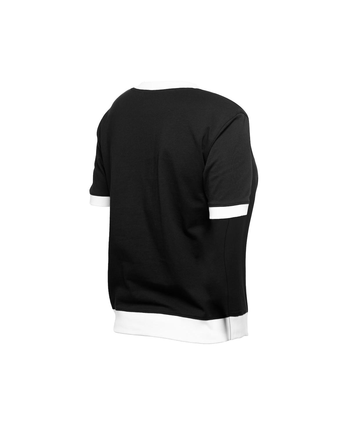 NEW ERA WOMEN'S BLACK SAN FRANCISCO GIANTS GAME DAY RHINESTONE V-NECK T-SHIRT 