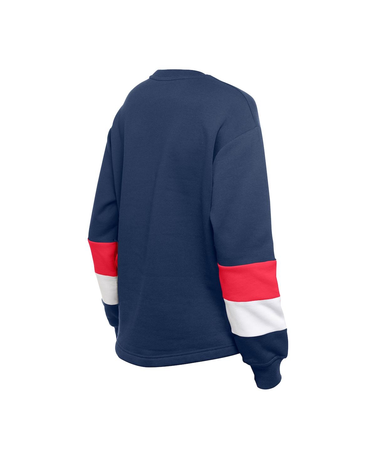 New Era Women's Navy Cleveland Guardians Game Day Color Pullover Sweatshirt In Navy