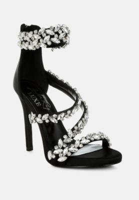 Korna Diamante Embellished Stiletto Heel Sandals