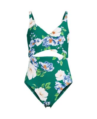 Women's Long Wrap Monokini High Leg One Piece Swimsuit