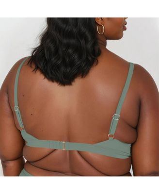 Plus Size Adjustable Strap Clasp Swim Bra