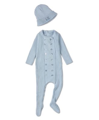 Baby Girls 2 Piece Double-Breasted Sweater Rib Footie Set