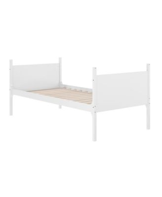 Samuel Kids Bunk Bed With Convertible, Solid Wood Slatted Frame And Easy-To-Climb Ladder With No Box Spring Required
