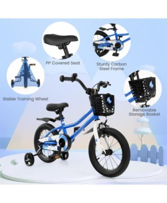 14 Inch Kids Bike with 2 Training Wheels for 3-5 Years Old