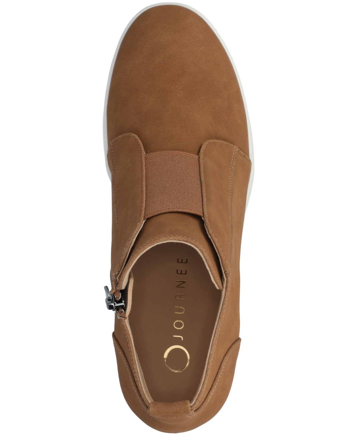 Shop Journee Collection Women's Clara Inside Zip Wedge Sneakers
