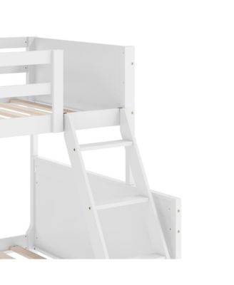 Samuel Kids Bunk Bed With Convertible, Solid Wood Slatted Frame And Easy-To-Climb Ladder With No Box Spring Required