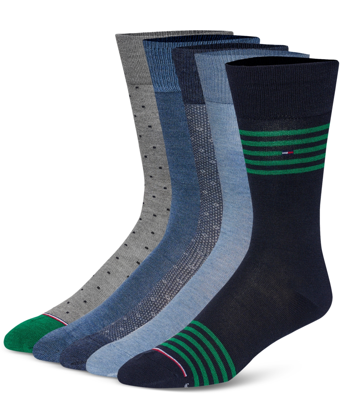 Tommy Hilfiger Men's 5-pk. Patterned Crew Dress Socks
