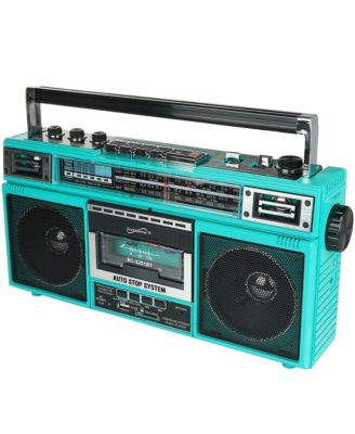 Retro 4-Band Radio and Cassette Player with Bluetooth