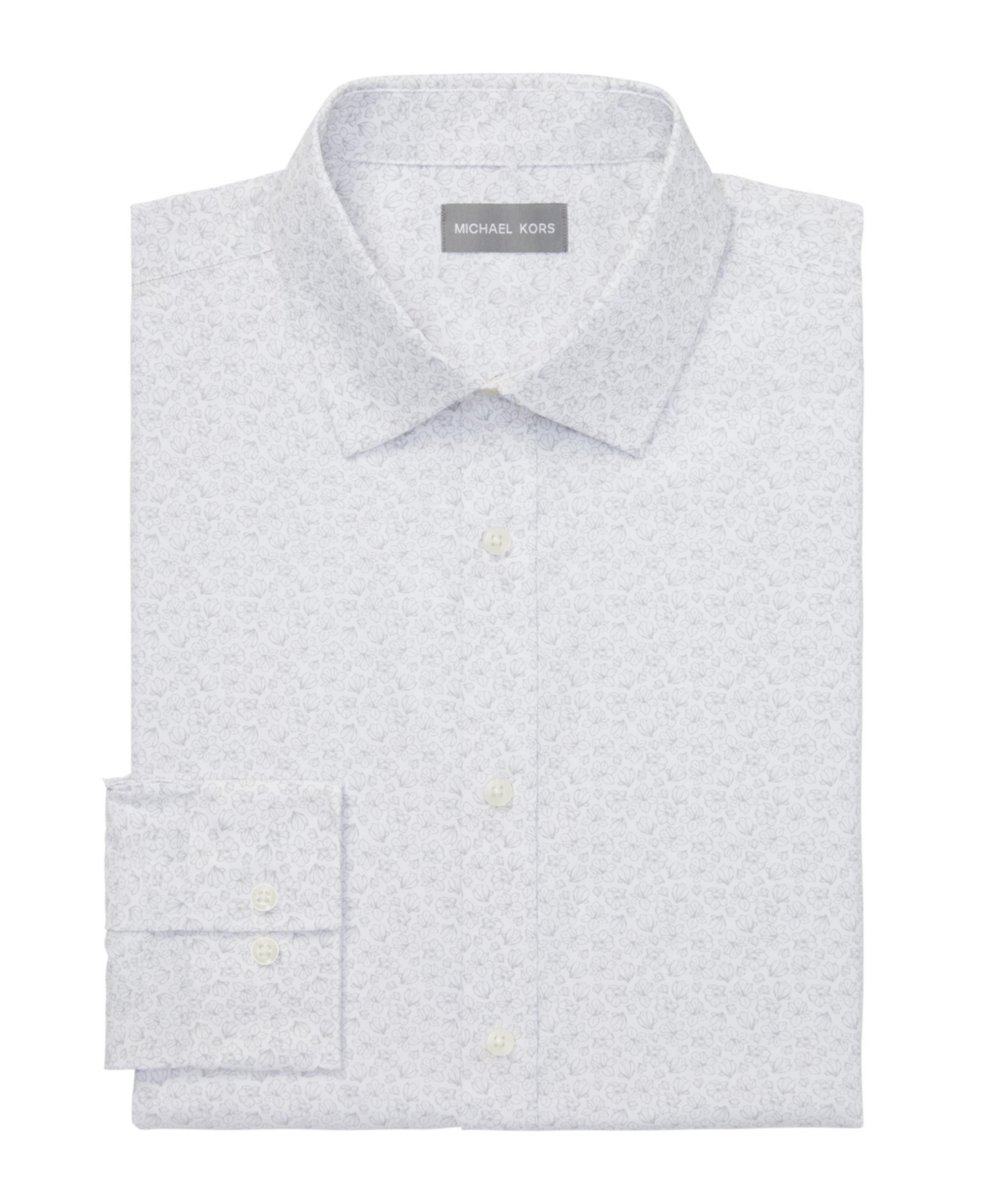 Michael Kors Men's Eco Passport Stretch Untucked Slim Fit Dress Shirt In White
