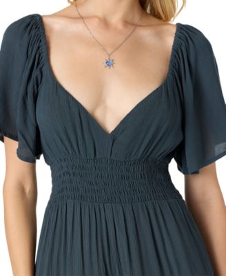 Juniors' Layken Short-Sleeve Solid Mini Dress