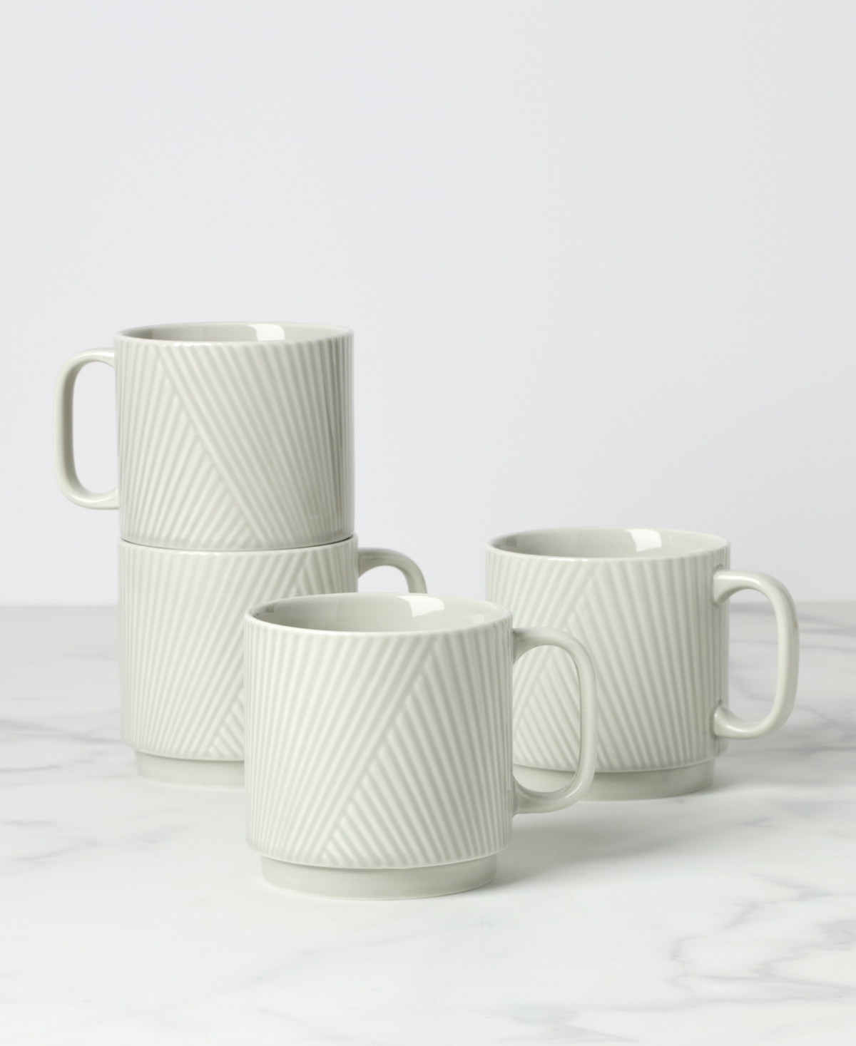 Lenox Modulus Textured Mugs, Set Of 4