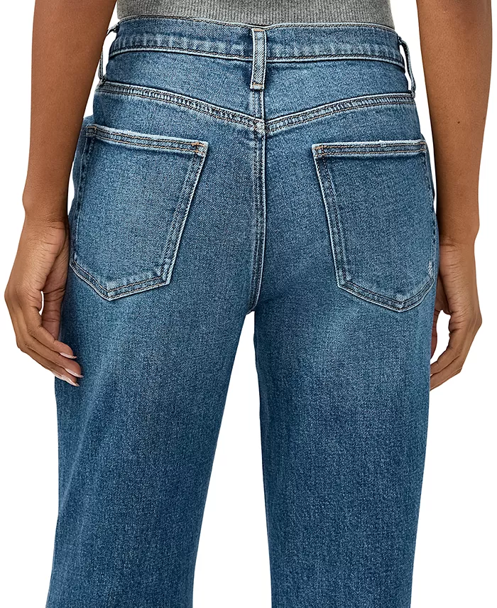 Women's Baggy Mid Rise Bootcut Jeans - thumbnail 4