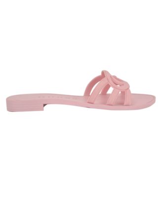 Women's Elyho Logo Cutout Flat Jelly Sandals