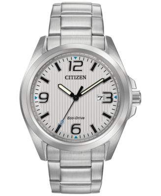 Citizen - Men's Eco-Drive Stainless Steel Bracelet Watch 43mm AW1430-86A