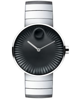 Movado - Men's Swiss Edge Stainless Steel Bracelet Watch 40mm 3680006