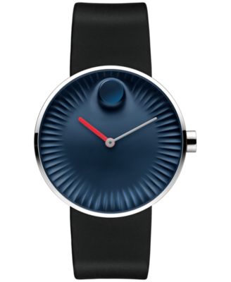 Movado - Men's Swiss Edge Black Rubber Strap Watch 40mm 3680004
