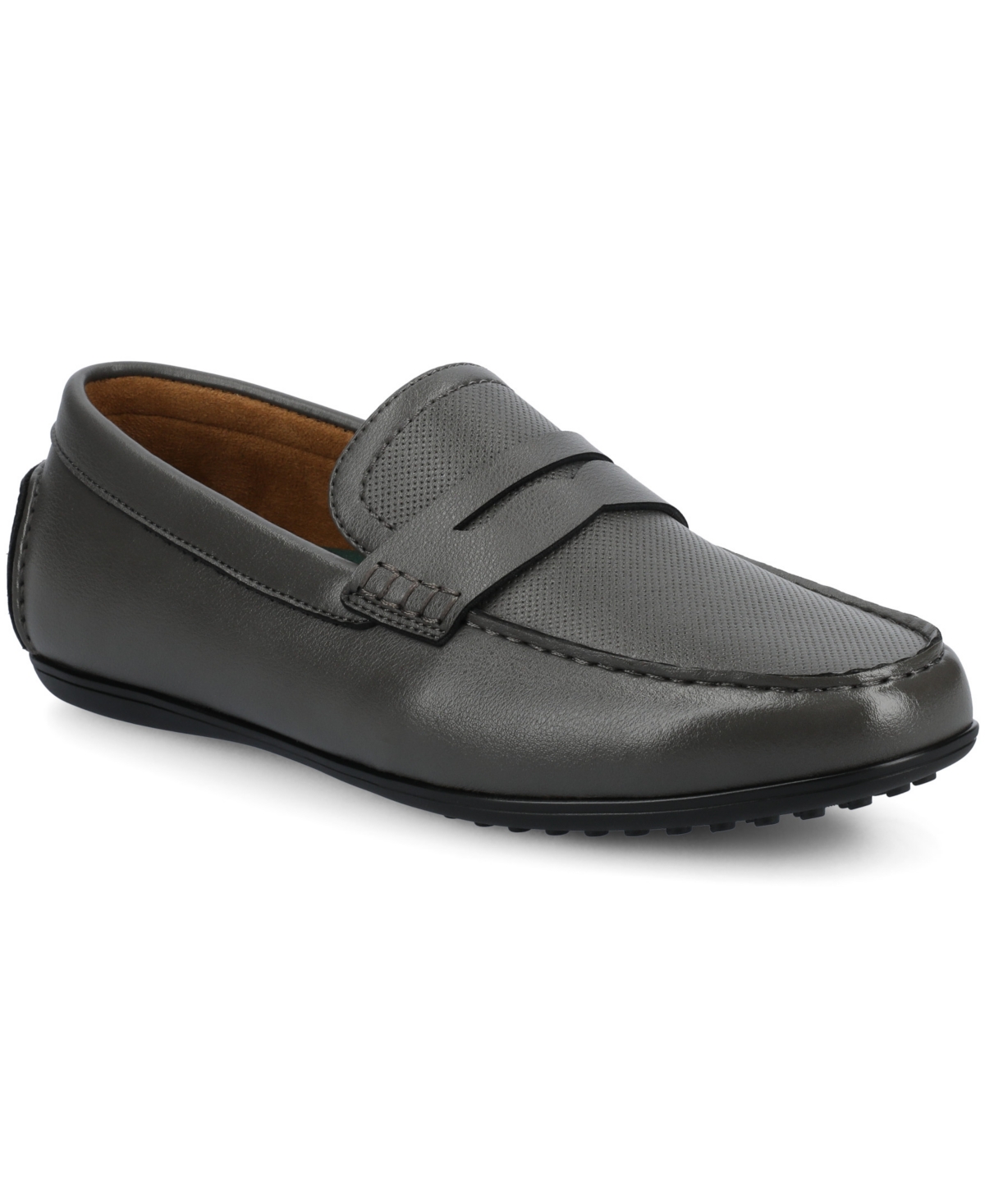 Vance Co. Men's Yates Comfort Driving Penny Loafers In Gray